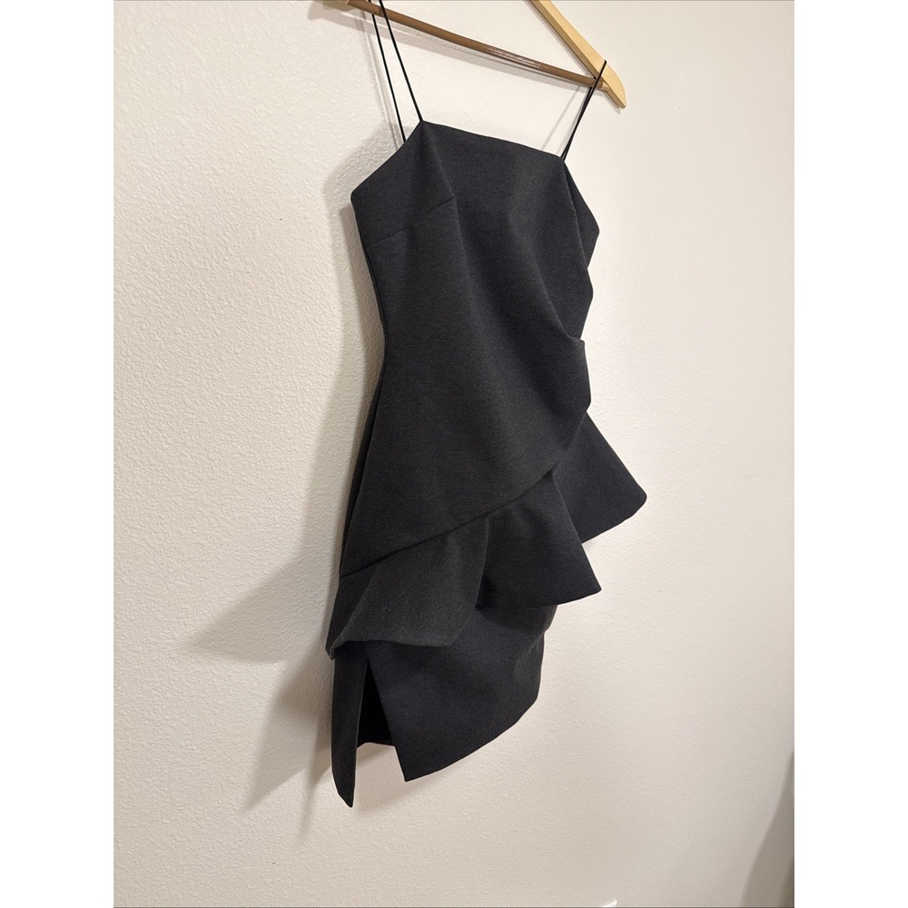 ELLIATT REVOLVE Little Black Dress Asymmetrical Ruffle Mini Small Cocktail Party - Picture 3 of 11